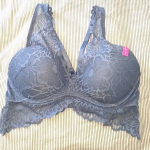 Blue Push-Up Body Bra small